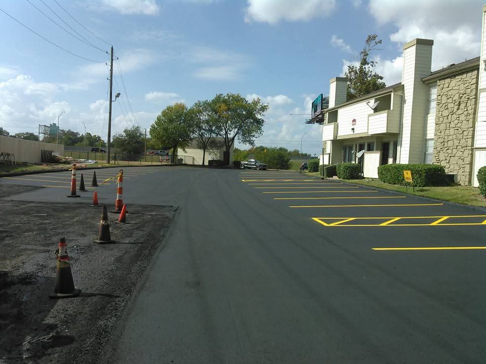 Active paving job site